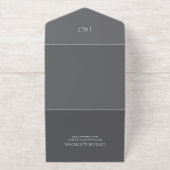 Tout En Un Invitation Elégant Rose Foil Mariage LGBTQ amical (Extérieur)