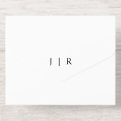 Tout En Un Invitation Élégant script blanc Calligraphie Mariage Foil (Verso)