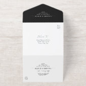 Tout En Un Invitation Élégante Branche Botanique Mariage Real Foil (Extérieur)