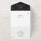 Tout En Un Invitation Élégante branche botanique Real Foil 25e anniversa (Extérieur)