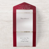 Tout En Un Invitation Foil Ornate Frame & Heart - Red (Extérieur)