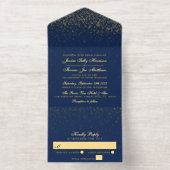 Tout En Un Invitation Glam Confetti Mariage Real Foil Pressé (Intérieur)