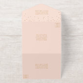 Tout En Un Invitation Glam Confetti Mariage Real Foil Pressé (Extérieur)
