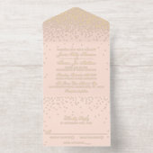 Tout En Un Invitation Glam Confetti Mariage Real Foil Pressé (Intérieur)