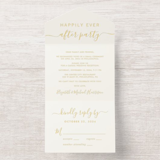 Tout En Un Invitation Heureusement Jamais Après La Crème De Fête Récepti (Intérieur)