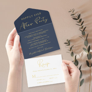 Tout En Un Invitation Heureusement Jamais Après La Réception De Mariage 