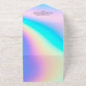 Tout En Un Invitation Holographique Personnalisé Moderne Élégant Huile (Extérieur)