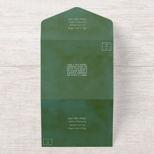 Tout En Un Invitation La Collection Mariage Verdure & Or (Extérieur)