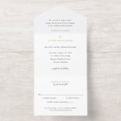 Tout En Un Invitation Mariage Classique Élégant (Intérieur)