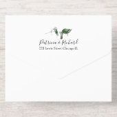 Tout En Un Invitation Mariage de calligraphie Eucalyptus de verdure rust (Verso)