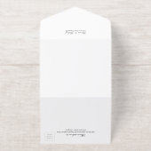 Tout En Un Invitation Mariage de calligraphie romantique moderne (Extérieur)