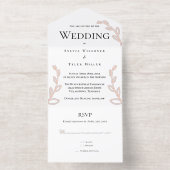 Tout En Un Invitation Mariage de remplissage simple (Intérieur)