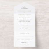 Tout En Un Invitation Mariage élégant noir et blanc intemporel (Intérieur)