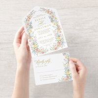 Mariage Floral de Jardin Orné de Pastel Doux de Pr