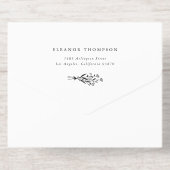 Tout En Un Invitation Mariage minimaliste bouquet floral en ligne artist (Verso)