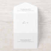Tout En Un Invitation Mariage Moderne Monogramme Élégant (Extérieur)