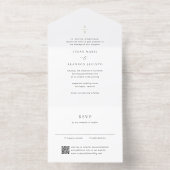 Tout En Un Invitation Mariage Moderne Monogramme Élégant (Intérieur)