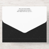 Tout En Un Invitation Mariage Monogramme Bouclier Orné de Feuille d'Or N (Verso)