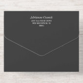 Tout En Un Invitation Mariage Monogramme Photo Grand Texte Charbon & Or (Verso)