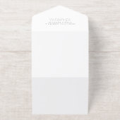 Tout En Un Invitation Mariage noir blanc moderne (Extérieur)