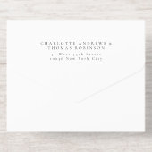 Tout En Un Invitation Mariage noir blanc moderne (Verso)