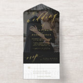 Tout En Un Invitation Mariage photo de script moderne (Intérieur)