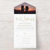 Tout En Un Invitation Mariage photo Flap Foil (Intérieur)