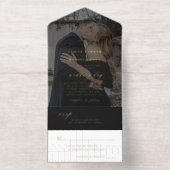 Tout En Un Invitation Mariage photo minimaliste moderne (Intérieur)