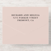 Tout En Un Invitation Mariage rose et noir (Verso)