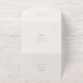 Tout En Un Invitation Minimalism Foil Block Wedding (Extérieur)