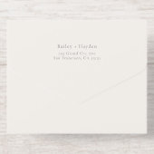 Tout En Un Invitation Minimalism Foil Block Wedding (Verso)
