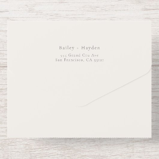 Tout En Un Invitation Minimalism Foil Block Wedding (Verso)