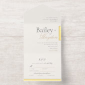 Tout En Un Invitation Minimalism Foil Block Wedding (Intérieur)