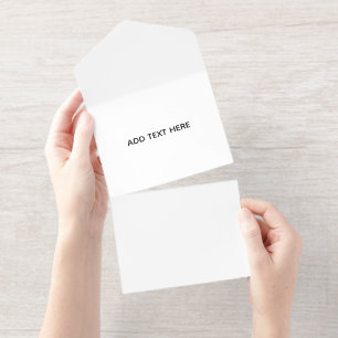 Tout En Un Invitation Minimaliste Blanc Élégant pour Toutes les Occasion