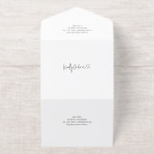 Tout En Un Invitation Modern Black and White Chic Wedding (Extérieur)