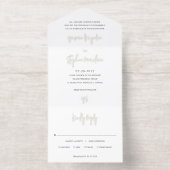 Tout En Un Invitation Modern Black and White Chic Wedding (Intérieur)