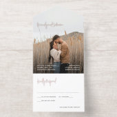 Tout En Un Invitation Modern Elegant Photo Wedding (Intérieur)
