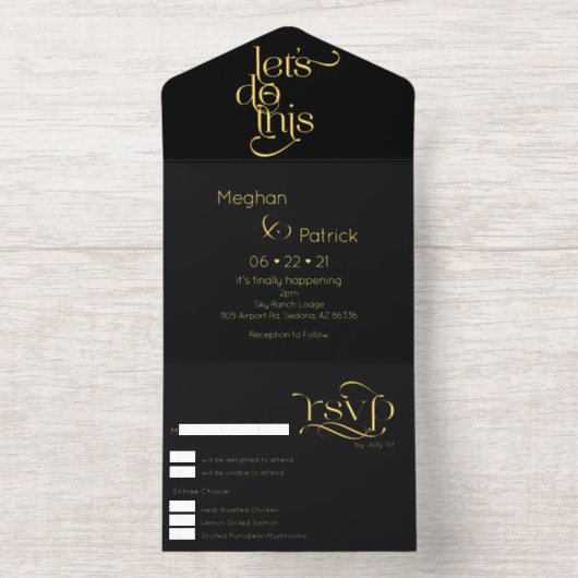Tout En Un Invitation Modern Lets Do This Text (Intérieur)