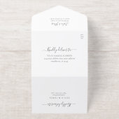 Tout En Un Invitation Modern Sage Greenery Gold Foil (Extérieur)