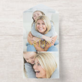 Tout En Un Invitation Moderne Simple Be Merry Typographie 1 Photo Foil (Intérieur)