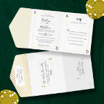 Tout En Un Invitation Monogramme Mariage de carte de jeu Real Foil Press<br><div class="desc">Célébrez dans le style avec cette feuille réelle élégante et très tendance pressée tout en une invitation de mariage avec une déchirure facile RSVP. Ce design est facile à personnaliser avec votre libellé d'événement spécial et vos invités seront ravis quand ils reçoivent ces invitations fabuleux. Les éléments mariages correspondants se...</div>