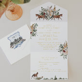 Tout En Un Invitation Monogramme | Mariage du manoir anglais équestre