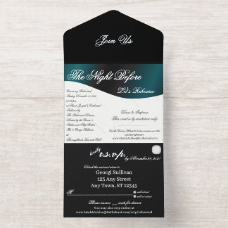 Tout En Un Invitation Nous faisons la collection Tuxedo Réception de dîn