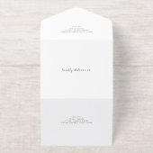 Tout En Un Invitation Photo minimaliste noir et blanc Mariage moderne (Extérieur)