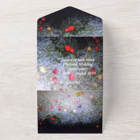 Tout En Un invitation pour le 20e anniversaire du mariage pla (Dehors)