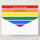 Tout En Un Invitation Rainbow Heart Nothing Fancy Just Love LGBTQ (Verso)