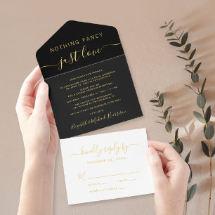 Tout En Un Invitation Rien De Fancy Just Love Mariage Réception