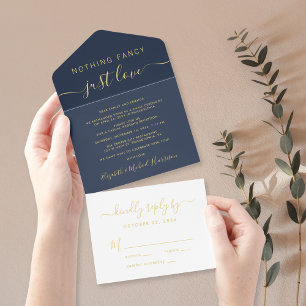 Tout En Un Invitation Rien De Fancy Just Love Mariage Réception