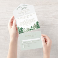 Russe Watercolor Forest Mariage de bois