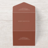 Tout En Un Invitation Rustic Copper Photo Editorial Modern Wedding (Extérieur)